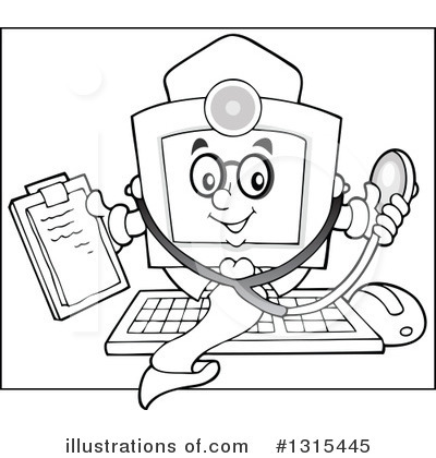 Computer Clipart #1315445 by visekart