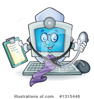 Royalty-Free (RF) Computer Clipart Illustration by visekart - Stock Sample #1315446