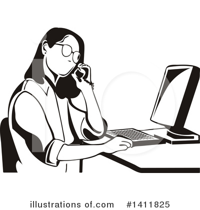 Computer Clipart #1411825 by David Rey