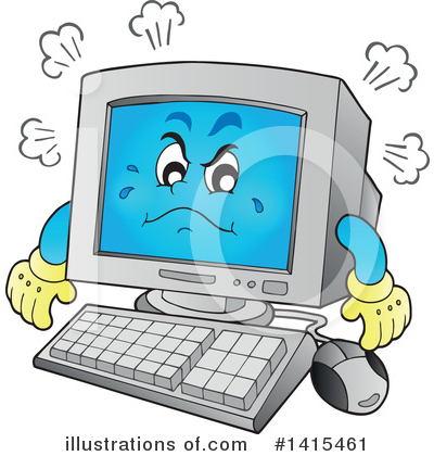 Royalty-Free (RF) Computer Clipart Illustration by visekart - Stock Sample #1415461