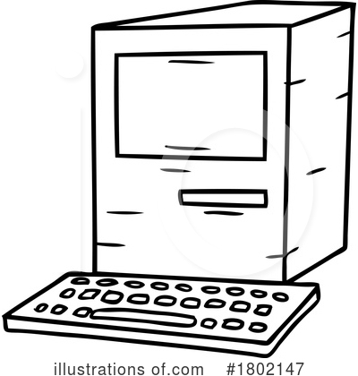 Royalty-Free (RF) Computer Clipart Illustration by lineartestpilot - Stock Sample #1802147