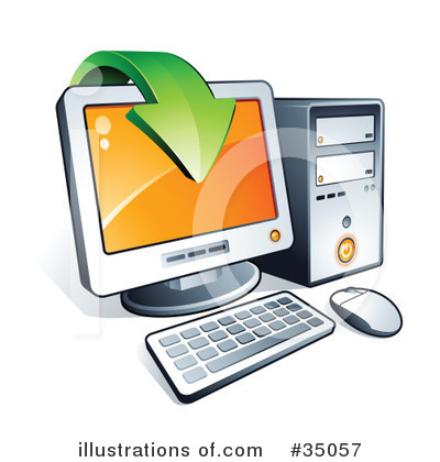 Royalty-Free (RF) Computer Clipart Illustration by beboy - Stock Sample #35057