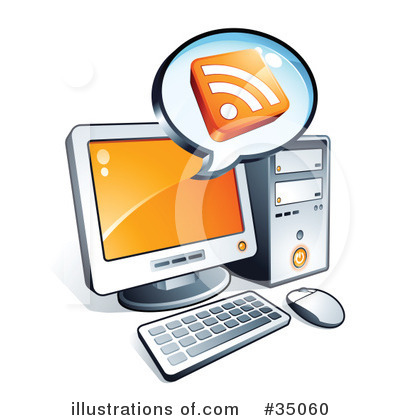 Royalty-Free (RF) Computer Clipart Illustration by beboy - Stock Sample #35060