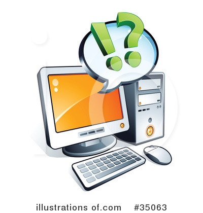 Royalty-Free (RF) Computer Clipart Illustration by beboy - Stock Sample #35063