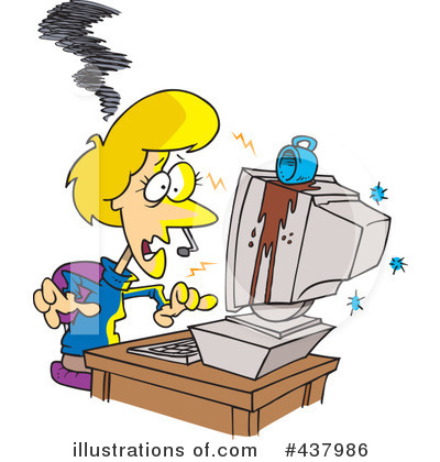 Royalty-Free (RF) Computer Clipart Illustration by toonaday - Stock Sample #437986