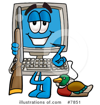 Royalty-Free (RF) Computer Clipart Illustration by Mascot Junction - Stock Sample #7851