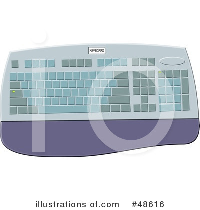 Royalty-Free (RF) Computer Keyboard Clipart Illustration by Prawny - Stock Sample #48616