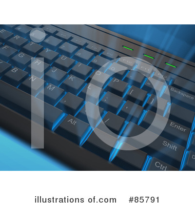 Royalty-Free (RF) Computer Keyboard Clipart Illustration by Mopic - Stock Sample #85791