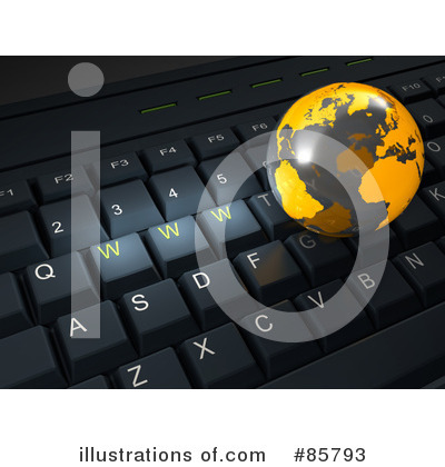 Royalty-Free (RF) Computer Keyboard Clipart Illustration by Mopic - Stock Sample #85793