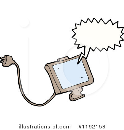 Royalty-Free (RF) Computer Monitor Clipart Illustration by lineartestpilot - Stock Sample #1192158