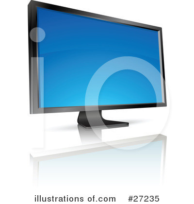 Royalty-Free (RF) Computer Monitor Clipart Illustration by beboy - Stock Sample #27235