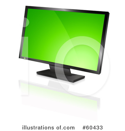 Royalty-Free (RF) Computer Monitor Clipart Illustration by Oligo - Stock Sample #60433