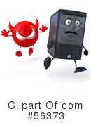 Computer Tower Character Clipart #56373 by Julos
