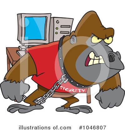 Royalty-Free (RF) Computers Clipart Illustration by toonaday - Stock Sample #1046807