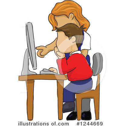 Computer Clipart #1244669 by David Rey