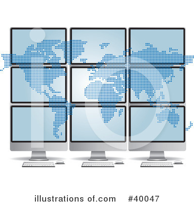 Royalty-Free (RF) Computers Clipart Illustration by Eugene - Stock Sample #40047