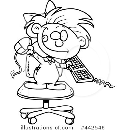 Royalty-Free (RF) Computers Clipart Illustration by toonaday - Stock Sample #442546