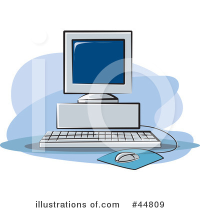 Royalty-Free (RF) Computers Clipart Illustration by Lal Perera - Stock Sample #44809