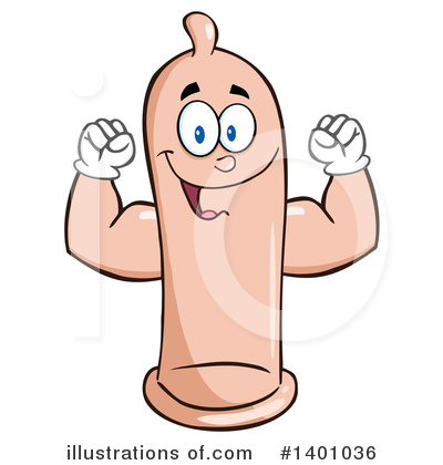 Royalty-Free (RF) Condom Mascot Clipart Illustration by Hit Toon - Stock Sample #1401036