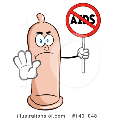 Royalty-Free (RF) Condom Mascot Clipart Illustration by Hit Toon - Stock Sample #1401048