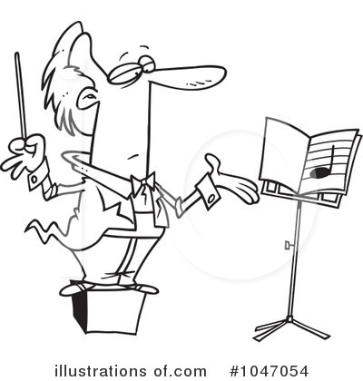 Royalty-Free (RF) Conductor Clipart Illustration by toonaday - Stock Sample #1047054