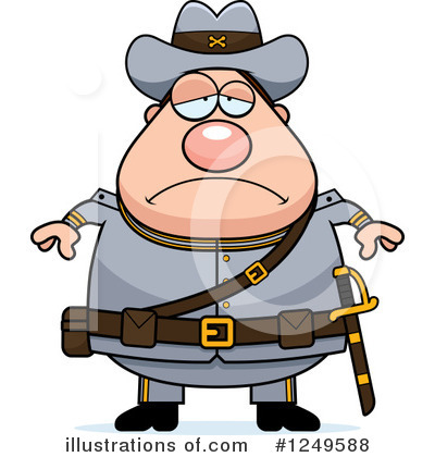 Royalty-Free (RF) Confederate Soldier Clipart Illustration by Cory Thoman - Stock Sample #1249588