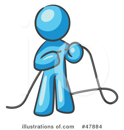 Blue Design Mascot Clipart #47884 by Leo Blanchette