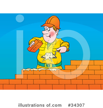 Bricklaying Clipart #34307 by Alex Bannykh