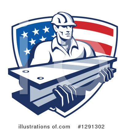 Royalty-Free (RF) Construction Worker Clipart Illustration by patrimonio - Stock Sample #1291302