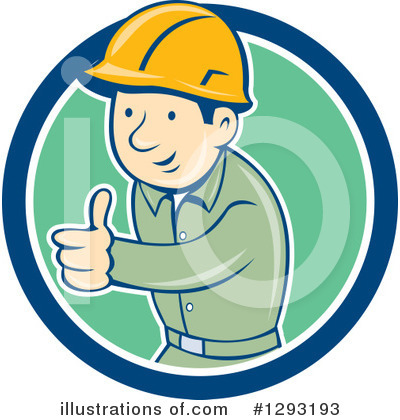 Royalty-Free (RF) Construction Worker Clipart Illustration by patrimonio - Stock Sample #1293193