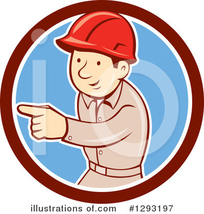 Royalty-Free (RF) Construction Worker Clipart Illustration by patrimonio - Stock Sample #1293197