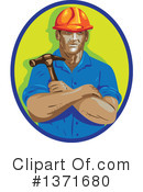 Construction Worker Clipart #1371680 by patrimonio