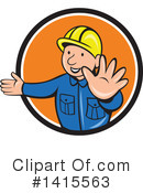 Construction Worker Clipart #1415563 by patrimonio