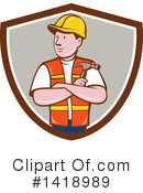 Construction Worker Clipart #1418989 by patrimonio