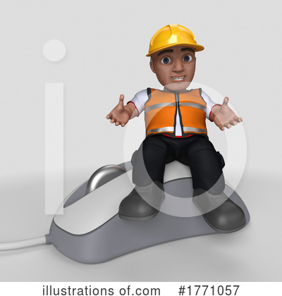 Royalty-Free (RF) Construction Worker Clipart Illustration by KJ Pargeter - Stock Sample #1771057