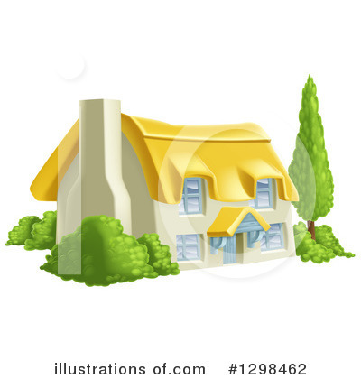 Royalty-Free (RF) Cottage Clipart Illustration by AtStockIllustration - Stock Sample #1298462