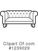 Couch Clipart #1239029 by Lal Perera