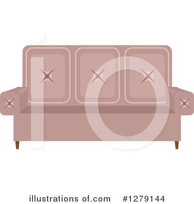 Royalty-Free (RF) Couch Clipart Illustration by BNP Design Studio - Stock Sample #1279144