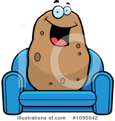 Royalty-Free (RF) Couch Potato Clipart Illustration by Cory Thoman - Stock Sample #1095042