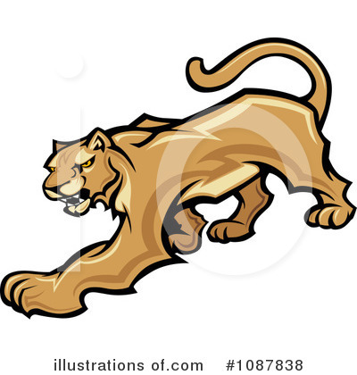 Royalty-Free (RF) Cougar Clipart Illustration by Chromaco - Stock Sample #1087838