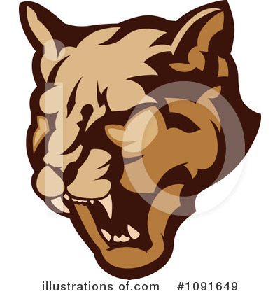 Royalty-Free (RF) Cougar Clipart Illustration by Chromaco - Stock Sample #1091649