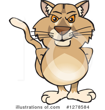 Royalty-Free (RF) Cougar Clipart Illustration by Dennis Holmes Designs - Stock Sample #1278584