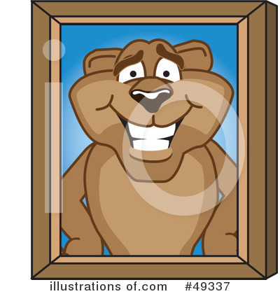 Royalty-Free (RF) Cougar Mascot Clipart Illustration by Mascot Junction - Stock Sample #49337