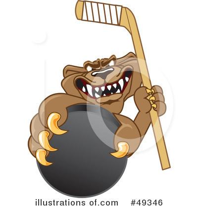 Royalty-Free (RF) Cougar Mascot Clipart Illustration by Mascot Junction - Stock Sample #49346