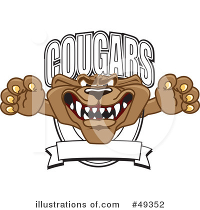 Cougar School Mascot Clipart #49352 by Mascot Junction
