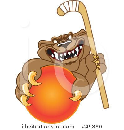Royalty-Free (RF) Cougar Mascot Clipart Illustration by Mascot Junction - Stock Sample #49360