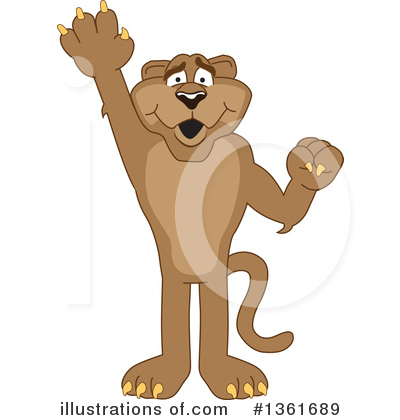 Cougar School Mascot Clipart #1361689 by Mascot Junction