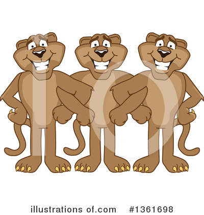 Cougar Mascot Clipart #1361698 by Mascot Junction