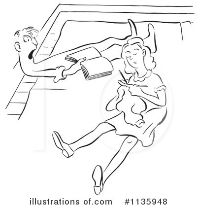 Reading Clipart #1135948 by Picsburg