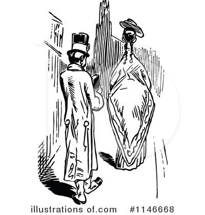 Royalty-Free (RF) Couple Clipart Illustration by Prawny Vintage - Stock Sample #1146668